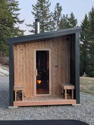 Custom Sauna | Fiber Optic Starfield Ceiling | Off-Grid |, View more
