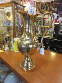 Solid Brass Water Pitcher.