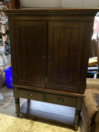 Solid Wood Pottery Barn TV Armoire