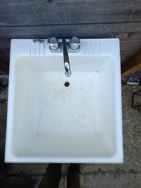 Outdoor High quality plastic laundry sink with faucet