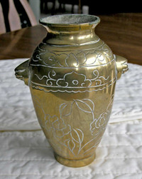 Chinese Brass Vase (Century Old) Vintage