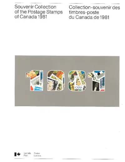 The annual collection includes the album with description of all stamps issued in the year, a hingel...