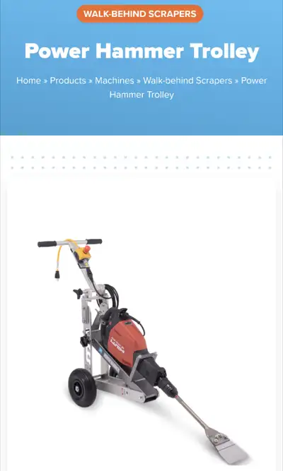 National flooring systems power hammer trolley, View more