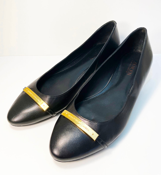 Ralph Lauren Black Leather Flats in Women's - Shoes in City of Toronto - Image 3