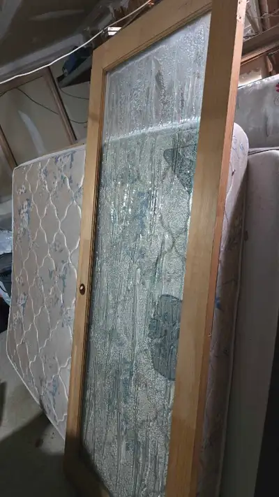 New glass stain door never installed measurements 31.5 inches wide by 78 inches long