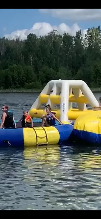 I’m selling the RAVE water trampoline only, as shown in this picture and the ladder that hangs over...
