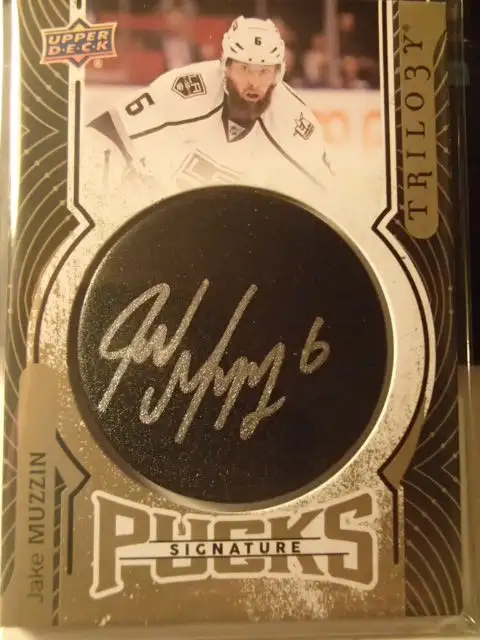 carte de hockey trilogy jake muzzin puck signature62854393417218128