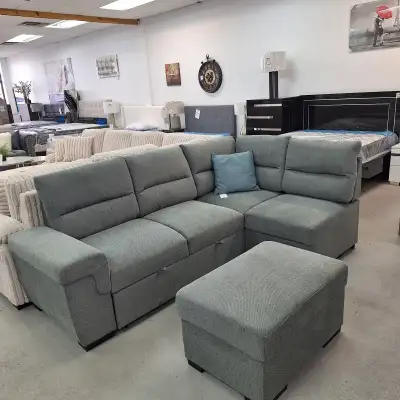 Canapé-lit sectionnel Alberto (gris clair ,gris fonce )!!!, View more