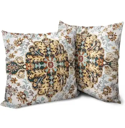 Boho 22x22 Moroccan Style Pillow Covers Set of 2 – Throw Cases, View more