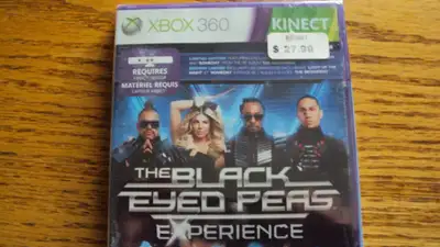 The black eyed peas experience for xbox 360,new,never played or opened,still wraped in plastic.$15.