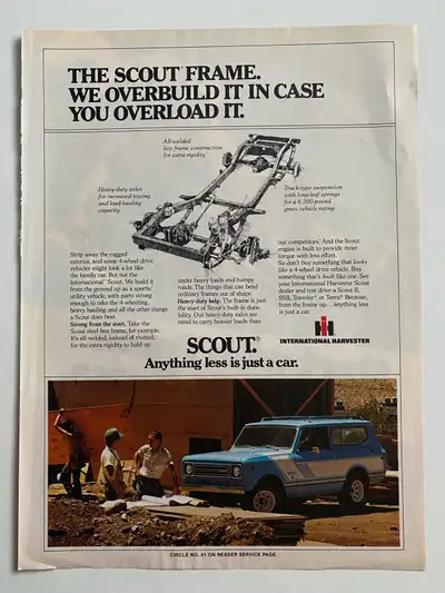 “ Anything less is just a car.” Dimensions: 8 inches wide by 11 inches high. In very good condition....