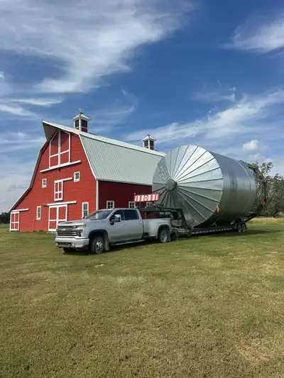 Hello! Entering my 10th year in the business, I move flat bottom and hopper bins up to 19’6”diameter...