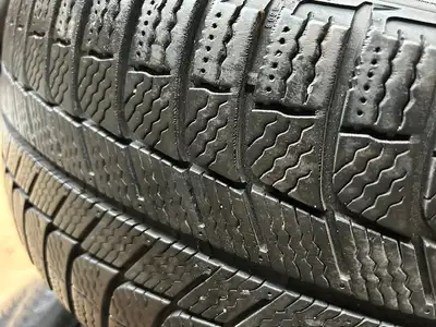 On steel rims with wheel covers. Good condition with more than 6mm remaining tread. Tires located in...