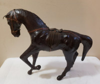 Vintage Leather Horse Figure