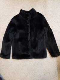 Girl's Size 10 Faux Fur Coat in Excellent Condition