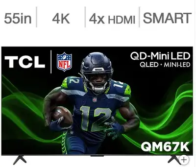 Télévision QLED 55'' 55QM67K 4K ULTRA MINI LED 144Hz GOOGLE TCL, View more
