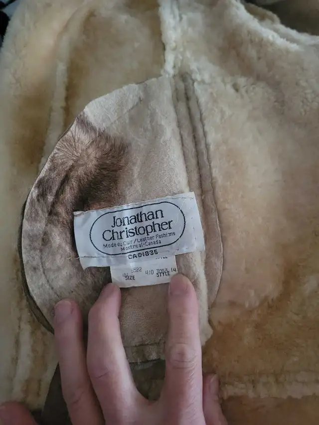 Great condition Vintage Jonathan Christopher Shearling jacket in Men's in City of Toronto - Image 7