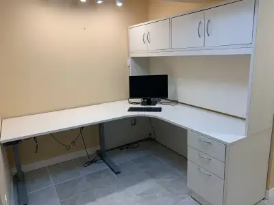 office desk with hutch, bookcase and filing cabinet , View more