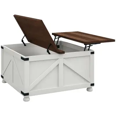 HOMCOM Hinged Lift Top Coffee Table with Flip-Top Lid, View more