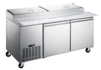Commercial Double Door 71" Refrigerated Pizza Prep Table