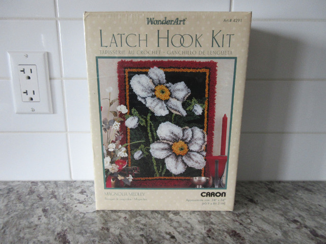 *New* Caron 24" x 34" Magnolia Medley Latch Hook Kit in Hobbies & Crafts in Edmonton - Image 2