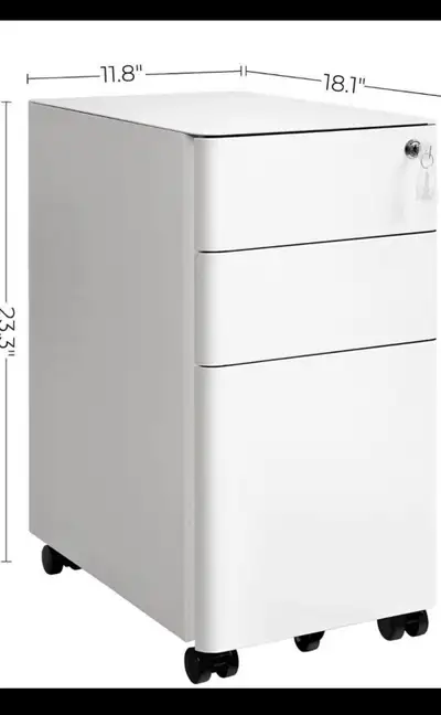 SONGMICS File Cabinet, Steel Filing Cabinet with 3 Drawers, Mobi, View more