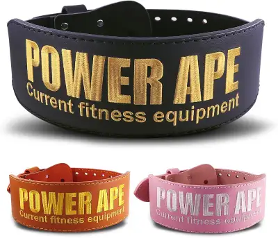 Power Ape Weight Lifting Belt Gym Fitness Cowhide Leather - Sml, View more