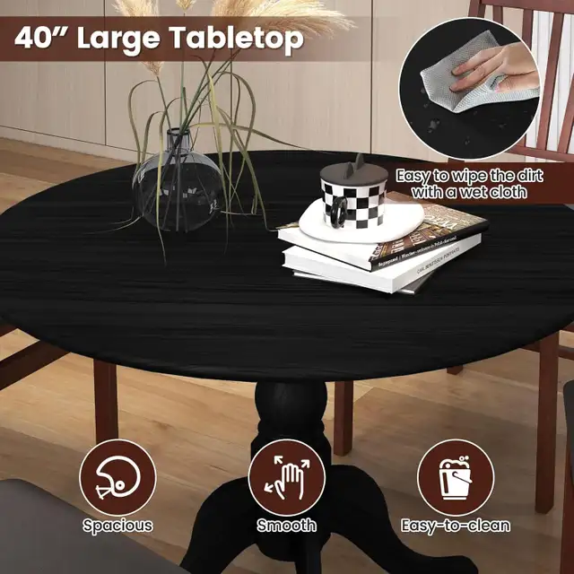 Mid-Century Round Pedestal Dining Table in Dining Tables & Sets in Ottawa - Image 4