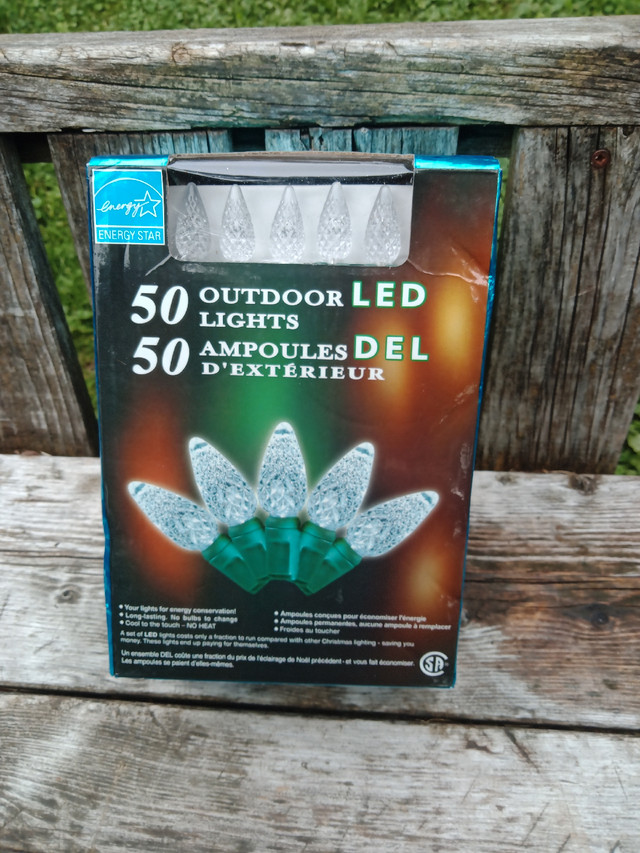 Never Used 50 Outdoor LED Lights, 17 Feet Length in Outdoor Lighting in Oshawa / Durham Region - Image 3