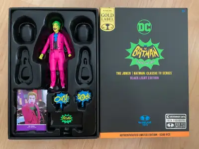 The Joker(Batman:Classic TV)-Black Light Gold-McFarlane- New, View more