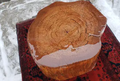 Hand made live edge side table, View more