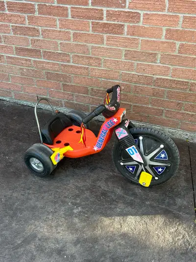 EXTREMELY RARE - 1981 Dukes Of Hazzard Power Cycle Big Wheel Coleco General Lee! Still in great shap...