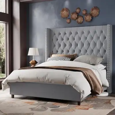 Upholstered Bed Frame King Size , View more