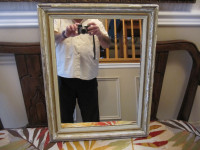 vintage antique mirror wood frame