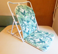 PORTABLE SAND  FOLDING ADJUSTABLE BACK  CHAIR WITH PAD