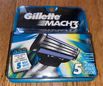 Gillette Mach3 Men's Razor Blade Refills 5 Count Cartridges, View more