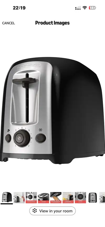BLACK+DECKER 2-Slice Extra Wide Slot Toaster, View more