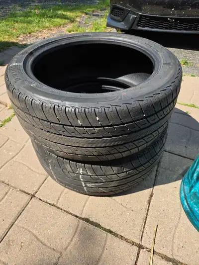 Used for a couple of years only on rear of fwd car no tire rotations so decent amount of even tread...