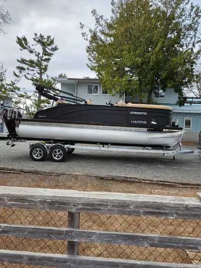 Like new condition Tritoon with 115 mercury pro xs Brand new aluminum tritoon trailer with brakes 12...