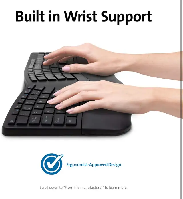 Kensington Pro Fit Ergonomic Wireless Keyboard and Mouse in Mice, Keyboards & Webcams in Kitchener / Waterloo - Image 4