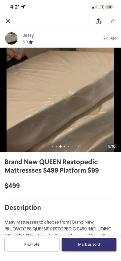 Brand New DOUBLE Mattresses $400 , View more