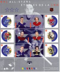 Canada Stamps - NHL All-Stars 48c (Set of 6)