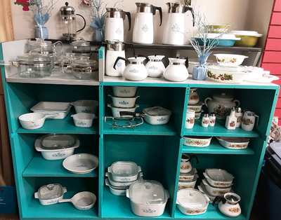 Corning Wear *( new items available not yet pictured)* Assorted dishes and coffee percolator priced...