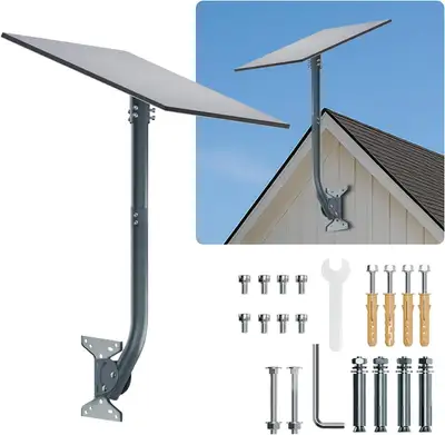 Starlink Gen 3 Mount - 360° Adjustable WallRoof Mount (ConcreteW, View more