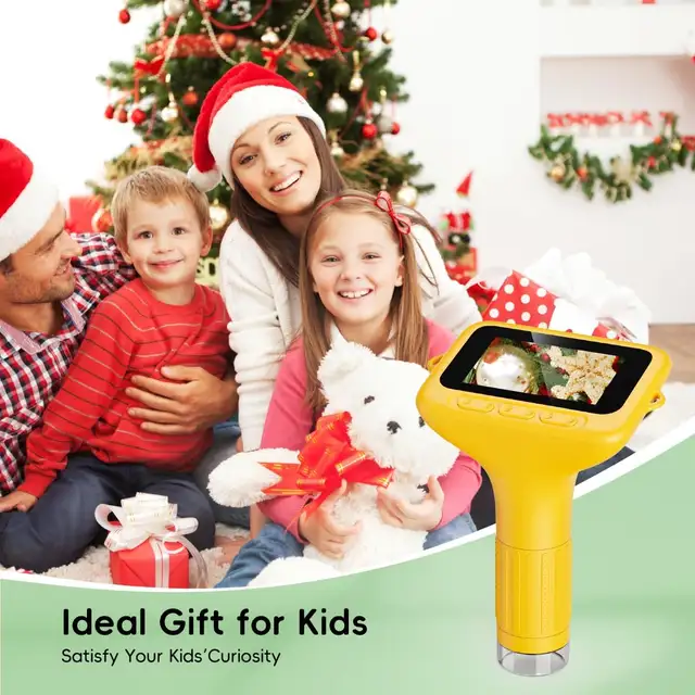 Microscope for Kids, 3'' Digital Handheld Kids Microscope 1000X | Toys ...