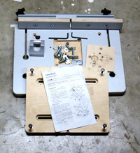 Veritas Small Drill-Press Table, Fence, and Veritas 1 1/2" flip