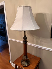 Vintage Stiffel Table Lamp - MCM - Brass & Wood