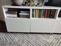 IKEA White Shelving Cabinets/Bookcases/TV Stand (74.5x120x39.5)