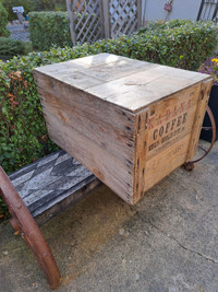 Kelly Douglas & Co Ltd. Wood Coffee Crate $85 Sherwood Park