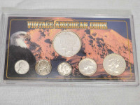 Vintage American Coins Including One Silver Peace Dollar 